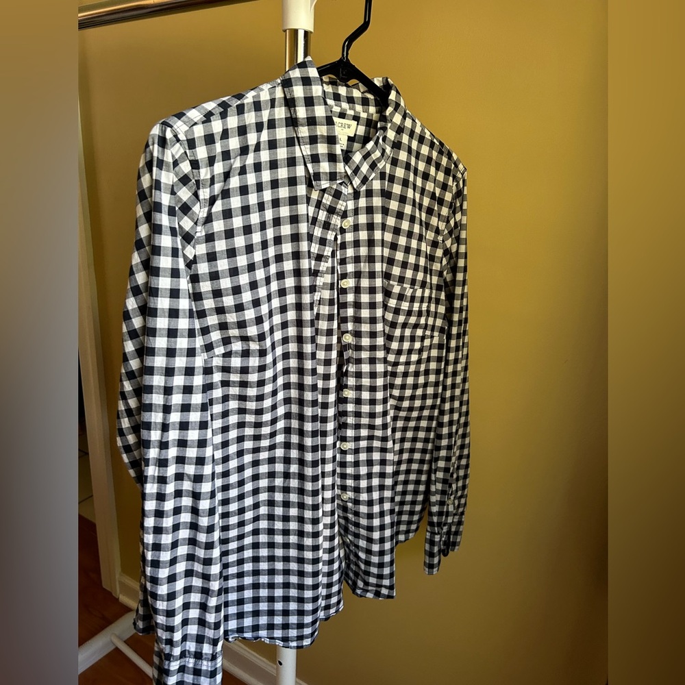 J. Crew gingham button down